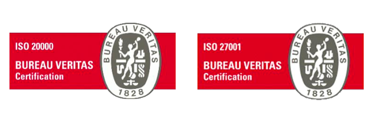 ISO 20000 and ISO 27001 Bureau Veritas Certified